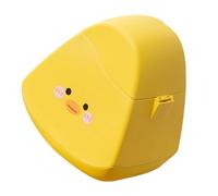 JOINPAYA Papelera de Escritorio Pequeña Tapa, Mini Bote de Basura de Plástico Pp, Color Amarillo, para Hogar y Oficina, Cubo de Almacenamiento Funcional y Compacto para Mesa