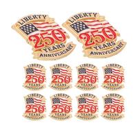 JOINPAYA Paquete de 10 Broches de Aleación Bandera Estadounidense para Mujer y Hombre, Pins Patrióticos 250.º Aniversario del Día Independencia, Insignias Ligeras para Ropa,