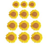 JOINPAYA Parches Bordados de Girasol Termoadhesivos 12 Piezas 3 Pequeñas 3 Medianas 3 Grandes 3 Extragrandes Accesorios para Coser Ropa Bolsos y Decoración