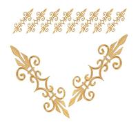 JOINPAYA Parches Bordados Dorados para Coser 10 Unidades Apliques Metálicos de Flores Termoadhesivos para Disfraces de Teatro y Ropa Tradicional Accesorios Vintage para Manualidades y