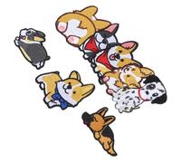 JOINPAYA Parches Termoadhesivos de Tela Bordada para Reparación 8 Piezas Diseños de Perros Corgi Pastor Alemán Bulldog Francés Aptos para Decoración de Ropa Bolsos y Manualidades