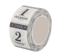 JOINPAYA Pegatinas para Agenda Diaria 365 Días 1 Rollo Papel Washi Calendario 2026 Números para Planificador Mensual Scrapbooking Uso en Oficina Escuela y Hogar