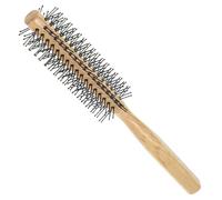 JOINPAYA Peine de Rodillo de Madera Pequeño Mango Fino de Nailon, Cepillo Redondo para Peinar y Secar Secador, Cepillo para Cabello Grueso, Compacto para Uso Doméstico