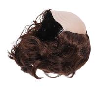 JOINPAYA Peluca Calva Marrón Pelo Lados, Pelo Sintético Corto para Cosplay y Disfraces de Hombre, Gorra Ligera para Fiestas de Halloween y Eventos de Comedia