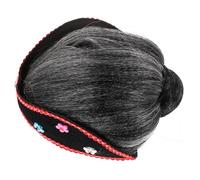 JOINPAYA Peluca de Abuela para Mujer Cabello Corto Gris Accesorio de Fiesta para Niños Y Niñas Peluca Cómoda para Dama Mayor para Cosplay Y Baile