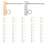 JOINPAYA Pendientes de Acero Inoxidable Forma de T Postes 20X10Mm 40 Piezas 20 Dorados 20 Acero Accesorios DIY para Creación de Joyas Ligeros y Resistentes para Uso Diario