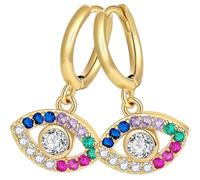 JOINPAYA Pendientes de Cristal de Mal de Ojo Gemas de Imitación Colgantes para Mujer 1 Par Joyas de Boda y Uso Diario Diseño Moderno para Festivales y Vacaciones