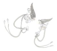 JOINPAYA Pendientes Diseño Creativo y Único para Mujer Tipo Puño sin Perforar de Aleación en Plata para Ceremonia o Halloween, Accesorios de Hadas y Criaturas Fantásticas