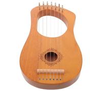 JOINPAYA Pequeña Lira Portátil de 7 Cuerdas con Diseño Tradicional en Madera y Metal, Adecuado para Educación Musical Temprana y Principiantes