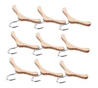 JOINPAYA Perchas De Madera para Muñecas Bjd 6 Cm Set De 10 Unidades Mini Perchas Prácticas para Accesorios y Ropa De Muñecas Adecuado para Organización