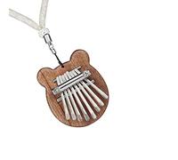 JOINPAYA Piano De Pulgar Mini Kalimba Para Principiantes Instrumento Musical Portátil Bolsa De Transporte y Cordón De Decoración Color Marrón