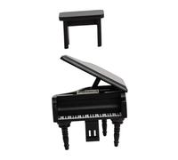 JOINPAYA Piano Miniatura de Madera Negro Modelo de Piano de Juguete Miniatura para Decoración de Casas de Muñecas Accesorio Decorativo para Dormitorios y Casas Pequeñas 1 Set