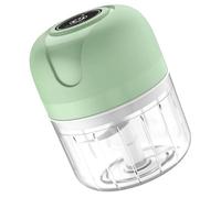 JOINPAYA Picadora de Ajo Eléctrica Portátil Verde Cortadora de Verduras Compacta y Mini Trituradora para Cocina Procesador Inalámbrico para Jengibre y Cebolla Fácil de Usar y Almacenar