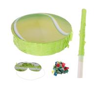 JOINPAYA Piñata de Tenis 4 Piezas con Palo para Golpear, Venda para Ojos y Confeti de 50 G, Juguete Divertido para Fiestas Infantiles y Cumpleaños Temáticos, Decoración Color Aleatorio