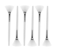JOINPAYA Pinceles Aplicadores de Mascarilla Facial 6 en Forma de Abanico Fibra de Color Claro Pack de 6 Piezas para Maquillaje Profesional para Cuidado Facial