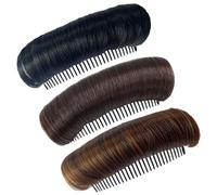 JOINPAYA Pinzas Cabello Voluminoso 3 Piezas Accesorio Cabello Femenino Almohadilla para Volumen y Raíz Herramienta para Peinar de Niña Invisible y Ligera Estilo Aleatorio