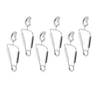 JOINPAYA Pinzas de Metal Paquete de 6 Piezas de Acero Inoxidable para Caracoles Diseño Especial Resorte y Bordes Suaves para Cocina y Barbacoa