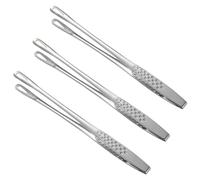 JOINPAYA Pinzas para Alimentos de Acero Inoxidable 304, Set de 3 Unidades de 24,4 Cm, Pinzas Multifunción para Barbacoa y Cocina, Ideales para Picnic, Buffet y Uso Doméstico