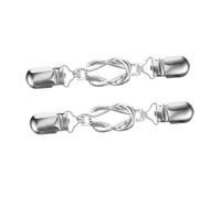 JOINPAYA Pinzas para Suéter Vintage de Aleación, Clip de Remolino para Cuello de Camisa, Broches para Cárdigan y Chal, Color Plata Antigua, 2 Piezas, Uso Diario y Eventos Sociales