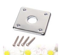JOINPAYA Placa Cromada de Conector Cuadrada para Guitarra Eléctrica, Placa de Conector de Pastilla de Guitarra Estilo Aleatorio