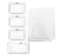 JOINPAYA Plantilla de Dibujo para Sobres Regla de Plástico Set de 6 Piezas 4 Diseños 2 para Exámenes Herramienta Precisa para Caligrafía Manualidades y Dibujo Técnico