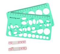 JOINPAYA Plantillas Circulares y Regla de Medición para Pezones, Herramientas de Dibujo de Silicona Verde, Flexibles y Precisas para Medir Bridas, Set de 2 Piezas para Maternidad y Lactancia