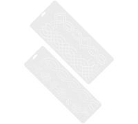 JOINPAYA Plantillas de Acolchado de Plástico 2 Piezas para Patchwork y Costura Patrón de Bordado 33 y 31 Herramienta para Manualidades y Guías de Costura Prácticas