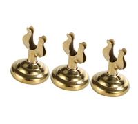 JOINPAYA Porta Tarjetas de Mesa Metálico Dorado Pequeño 3 Piezas Clip en Forma de U para Números y Menús, Soporte para Cartas de Lugar en Bodas y Eventos, Soporte para Buffet Portátil