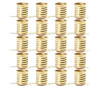 JOINPAYA Portalámparas de Lámpara E10 50 Casquillos de Cobre Dorado para Pruebas Eléctricas y Accesorios DIY para Bombillas LED Pequeñas en Laboratorios Escolares
