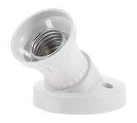 JOINPAYA Portalámparas Inclinado para Lámpara Colgante, Base de Lámpara de Techo, Blanco, Aleación de Zinc, Cobre y Baquelita, 4a 220-250v, Rosca 10mm, Distancia de Orificios 51mm