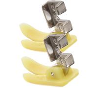 JOINPAYA Prensatelas para Máquina de Coser de Plástico y Metal 2 Piezas Compatible Máquina Doméstica Accesorios de Costura para Dobladillo Enrollado y Patchwork Herramienta Práctica