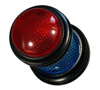 JOINPAYA Pulsadores de Concurso para 2 Unidades Rojo y Azul Botones de Respuesta Manuales con Luz y Sonido Sistema Interactivo para Juegos Educativos Aulas y Actividades Familiares