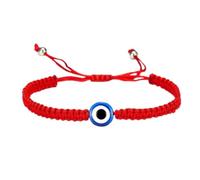JOINPAYA Pulsera Ajustable de Cuerda Roja Doble Dije de Ojo Turco Azul Pulsera Tejida Artesanal para Mujer Amuleto de Protección contra Mal de Ojo Accesorio de Fortuna y Prosperidad