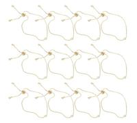 JOINPAYA Pulsera de Eslabones para Mujer de Cobre Dorado, Ajustable Cadena Deslizable, Adecuado para Salidas Casuales y Creación de Joyas, Pack de 12 Piezas