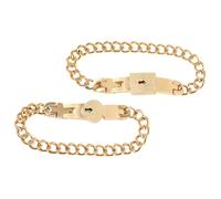 JOINPAYA Pulsera De Pareja Concéntrica Elegante Unisex De Aleación Dorada Para Uso Diario y Obsequio Romántico Diseño De Candado y Llave Para Amantes