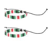 JOINPAYA Pulsera Palestina De Cuerda y Hilo Encerado Ajustable, Pulsera Tejida De Algodón Para Mujer y Hombre, Joya Artesanal Para Uso Diario y Obsequio Cultural, 2 Piezas