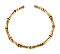 JOINPAYA Pulsera Rígida Abierta de Latón Dorado Pulsera Hecha a Mano Diseño de Bambú Brazalete Ajustable para Mujer Joyería Minimalista para Uso Diario y Símbolo de Paz