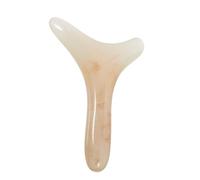 JOINPAYA Raspador Facial en Resina Color Ámbar en Forma, Tabla Compacta para Masaje Corporal y Ocular, Herramienta para Raspado Muscular y Cuidado Facial, Uso para Piel Sensible