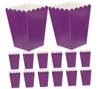 JOINPAYA Recipientes para Palomitas de Maíz Plegables de Papel Morado, 50 Unidades Resistentes Grasa, Ideales para Bodas y Fiestas Diseño Ligero y Práctico
