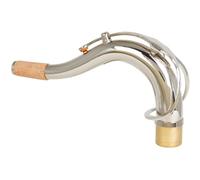 JOINPAYA reemplazo de cuello de saxofón alto saxofón tenor Accesorios de saxofón mástil de repuesto para saxofón saxófono cuello de tenor doblado cuello de saxo barítono latón plateado