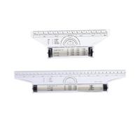 JOINPAYA Regla Paralela de Plástico Transparente 30 CM 15 CM Juego de 2 Rodillos de Medición para Dibujo Técnico Geometría y Diseño Herramienta Multiusos para Oficina Estudiantes y