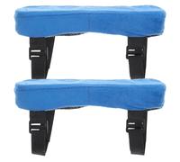 JOINPAYA Reposabrazos para Silla de Oficina y Silla de Ruedas Cojines Elevadores de Brazo de Algodón PP Color Azul Pavo Real 2 Piezas Soporte Cómodo para Uso Escritorio y Personas