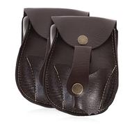 JOINPAYA Riñonera Deportiva Multifunción Negra y Marrón De Acero Inoxidable, Paquete De 2 Unidades, Bolsa De Cintura Portátil para Exterior, Correr, Senderismo y Camping