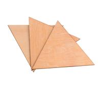 JOINPAYA Rodajas de Madera Triangulares de Tilo 160 Mm, 6 Piezas sin Terminar para Manualidades Diy, Adornos Colgantes Ecológicos para Decoración Navideña y Proyectos Creativos