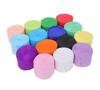 JOINPAYA Rollos de Papel Crepé Multicolor 15 Colores 45 CM X 25 M para Decoración de Fiestas Serpentinas para Cumpleaños Guirnaldas de Papel Crepé para Bodas y Eventos Infantiles