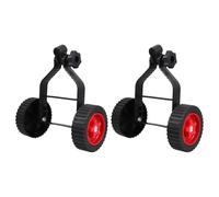 JOINPAYA Ruedas de Soporte para Cortacésped 2 Piezas Accesorio de Plástico Negro 27X245X125 CM Rueda Auxiliar Compatible para Desbrozadora Mejora Estabilidad y Maniobrabilidad en