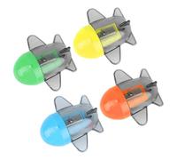 JOINPAYA Sacapuntas de Plástico Portátil en Forma de Avión Mini Sacapuntas para 4 Unidades Agujero para Lápices Escolares Herramienta Manual Segura y Práctica Color Color Aleatorio