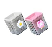 JOINPAYA Sacapuntas Portátiles Pequeños 2 Piezas Diseño de Dibujos Animados Pingüino Lazo y Huevo Frito Sacapuntas Ligeros de Plástico para Lápices Accesorios de Oficina Prácticos para