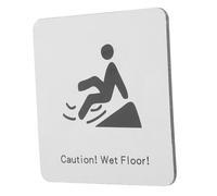 JOINPAYA Señal de Precaución Suelo Mojado Adhesiva Placa Resistente para Baño Diseño Cálido con Texto Inglés para Advertir Resbalones