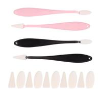 JOINPAYA Set de 4 Difuminadores para Dibujo y Bocetos 2 Unidades Negras y 2 Unidades Rosa Pastel 40 Recambios Incluidos Herramienta de Esponja y Plástico Adecuado para Estudiantes y